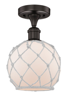 Edison One Light Semi-Flush Mount in Oil Rubbed Bronze (405|616-1F-OB-G121-8RW)