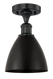 Edison One Light Semi-Flush Mount in Matte Black (405|616-1F-BK-MBD-75-BK)