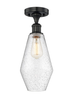 Edison One Light Semi-Flush Mount in Matte Black (405|616-1F-BK-G654-7)