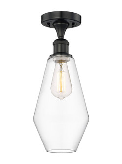 Edison One Light Semi-Flush Mount in Matte Black (405|616-1F-BK-G652-7)