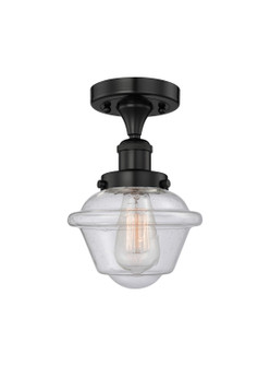 Edison One Light Semi-Flush Mount in Matte Black (405|616-1F-BK-G534)