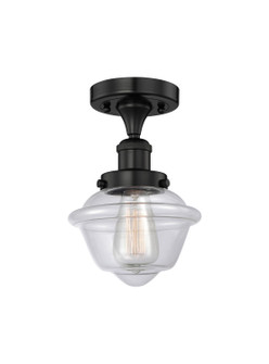 Edison One Light Semi-Flush Mount in Matte Black (405|616-1F-BK-G532)