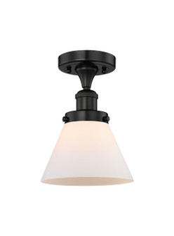 Edison One Light Semi-Flush Mount in Matte Black (405|616-1F-BK-G41)