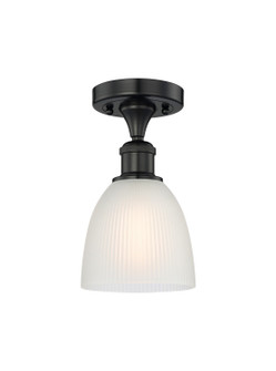 Edison One Light Semi-Flush Mount in Matte Black (405|616-1F-BK-G381)
