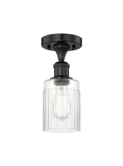 Edison One Light Semi-Flush Mount in Matte Black (405|616-1F-BK-G342)
