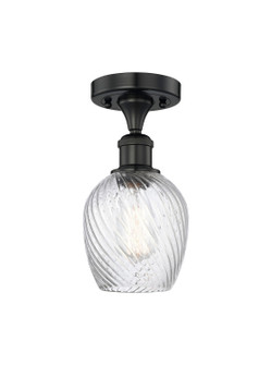 Edison One Light Semi-Flush Mount in Matte Black (405|616-1F-BK-G292)