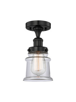 Edison One Light Semi-Flush Mount in Matte Black (405|616-1F-BK-G182S)