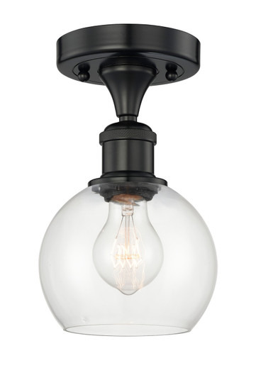 Edison One Light Semi-Flush Mount in Matte Black (405|616-1F-BK-G122-6)