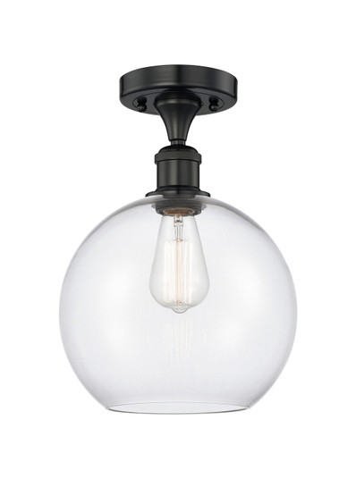 Edison One Light Semi-Flush Mount in Matte Black (405|616-1F-BK-G122-10)