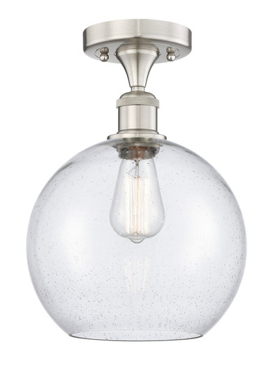 Edison One Light Semi-Flush Mount in Matte Black (405|616-1F-BK-G1215-10)