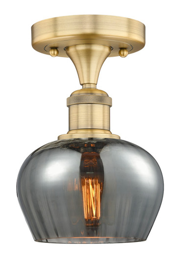 Edison One Light Semi-Flush Mount in Brushed Brass (405|616-1F-BB-G93)