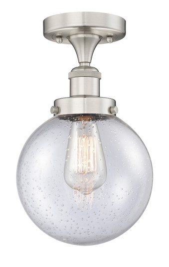 Edison One Light Semi-Flush Mount in Brushed Brass (405|616-1F-BB-G202-8)