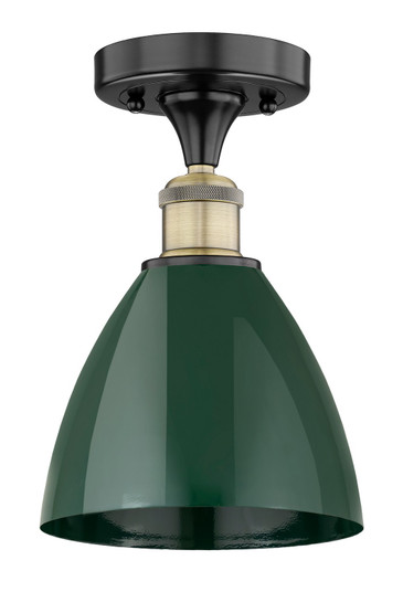 Edison One Light Semi-Flush Mount in Black Antique Brass (405|616-1F-BAB-MBD-75-GR)