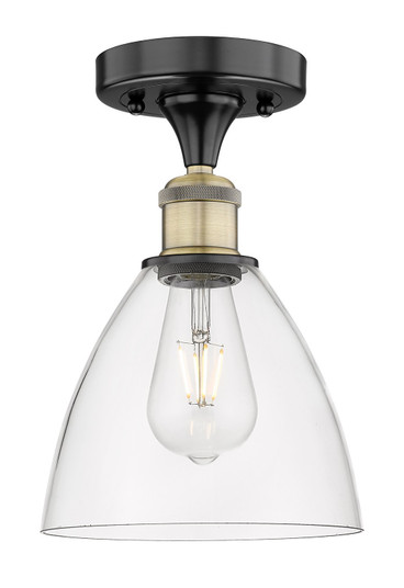 Edison One Light Semi-Flush Mount in Black Antique Brass (405|616-1F-BAB-GBD-752)