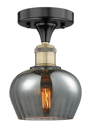 Edison One Light Semi-Flush Mount in Black Antique Brass (405|616-1F-BAB-G93)