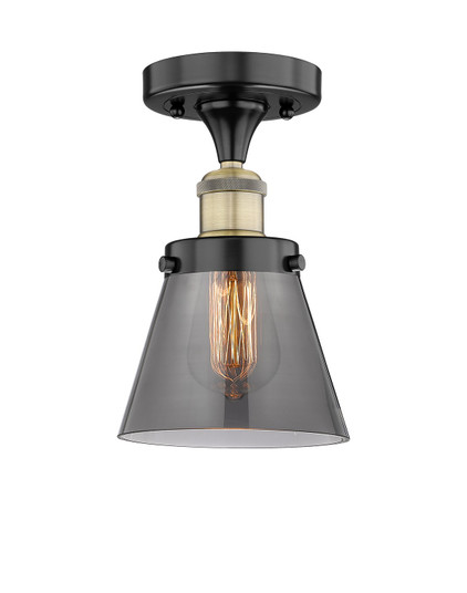 Edison One Light Semi-Flush Mount in Black Antique Brass (405|616-1F-BAB-G63)