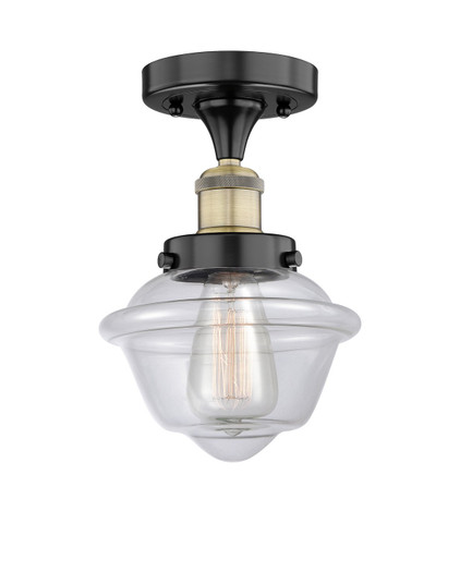 Edison One Light Semi-Flush Mount in Black Antique Brass (405|616-1F-BAB-G532)
