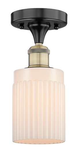 Edison One Light Semi-Flush Mount in Black Antique Brass (405|616-1F-BAB-G341)