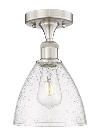 Edison One Light Semi-Flush Mount in Antique Brass (405|616-1F-AB-GBD-754)