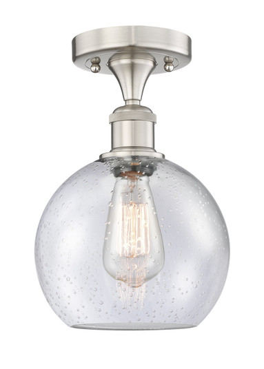 Edison One Light Semi-Flush Mount in Antique Brass (405|616-1F-AB-G121-8)