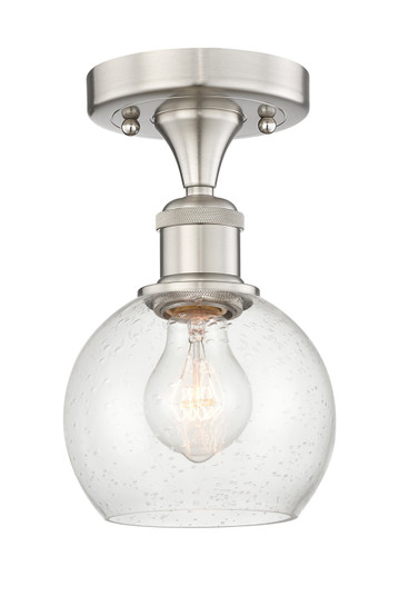 Edison One Light Semi-Flush Mount in Antique Brass (405|616-1F-AB-G1215-6)