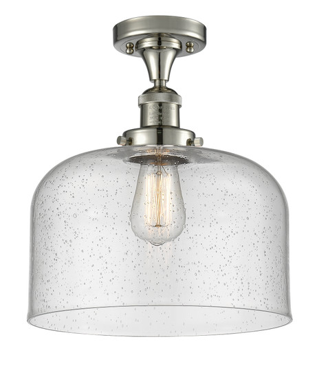 Franklin Restoration One Light Semi-Flush Mount in Brushed Satin Nickel (405|517-1CH-SN-G713-L)