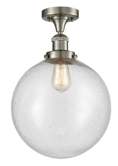 Franklin Restoration LED Semi-Flush Mount in Brushed Satin Nickel (405|517-1CH-SN-G204-12-LED)