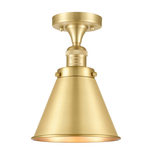 Franklin Restoration LED Semi-Flush Mount in Satin Gold (405|517-1CH-SG-M13-SG-LED)