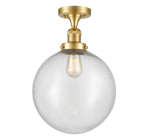 Franklin Restoration LED Semi-Flush Mount in Satin Gold (405|517-1CH-SG-G204-12-LED)