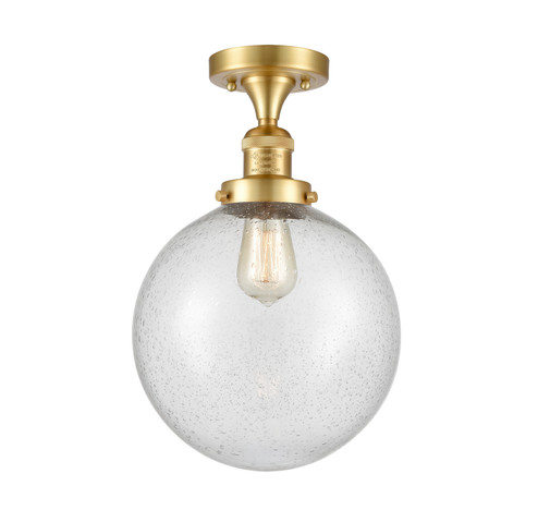 Franklin Restoration LED Semi-Flush Mount in Satin Gold (405|517-1CH-SG-G204-10-LED)