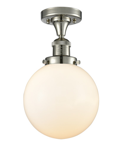 Franklin Restoration One Light Semi-Flush Mount in Polished Nickel (405|517-1CH-PN-G201-8)
