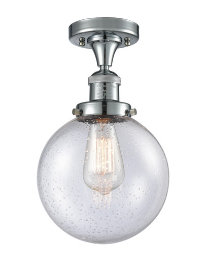 Franklin Restoration One Light Semi-Flush Mount in Polished Chrome (405|517-1CH-PC-G204-8)