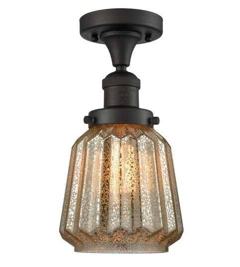 Franklin Restoration One Light Semi-Flush Mount in Oil Rubbed Bronze (405|517-1CH-OB-G146)