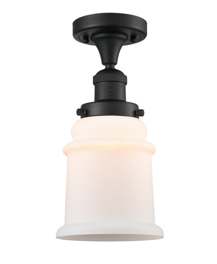 Franklin Restoration LED Semi-Flush Mount in Matte Black (405|517-1CH-BK-G181-LED)