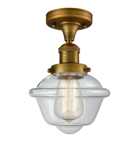 Franklin Restoration LED Semi-Flush Mount in Brushed Brass (405|517-1CH-BB-G532-LED)