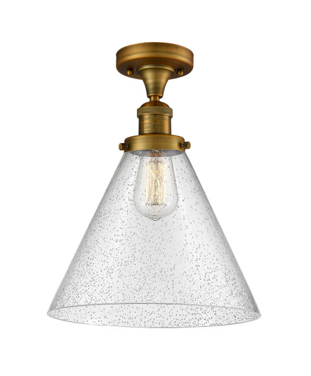 Franklin Restoration LED Semi-Flush Mount in Brushed Brass (405|517-1CH-BB-G44-L)