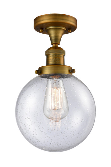 Franklin Restoration LED Semi-Flush Mount in Brushed Brass (405|517-1CH-BB-G204-8-LED)