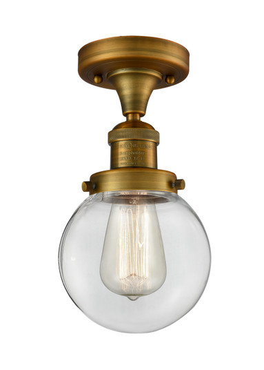 Franklin Restoration One Light Semi-Flush Mount in Brushed Brass (405|517-1CH-BB-G202-6)