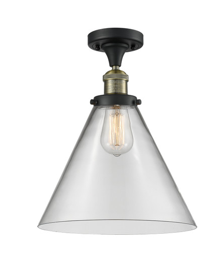 Franklin Restoration LED Semi-Flush Mount in Black Antique Brass (405|517-1CH-BAB-G42-L-LED)