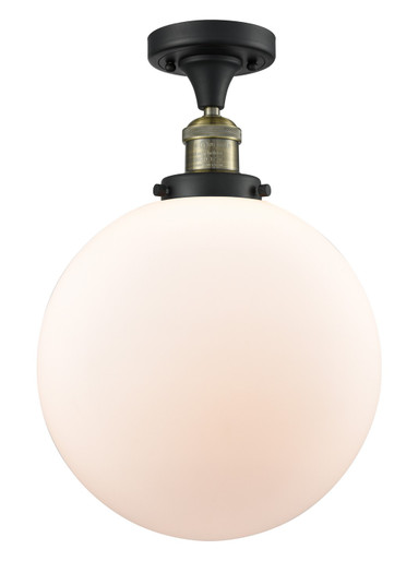 Franklin Restoration One Light Semi-Flush Mount in Black Antique Brass (405|517-1CH-BAB-G201-12)