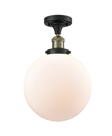 Franklin Restoration One Light Semi-Flush Mount in Black Antique Brass (405|517-1CH-BAB-G201-10)