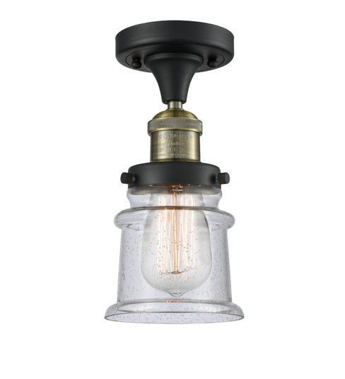 Franklin Restoration One Light Semi-Flush Mount in Black Antique Brass (405|517-1CH-BAB-G184S)