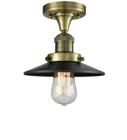Franklin Restoration LED Semi-Flush Mount in Antique Brass (405|517-1CH-AB-M6-LED)
