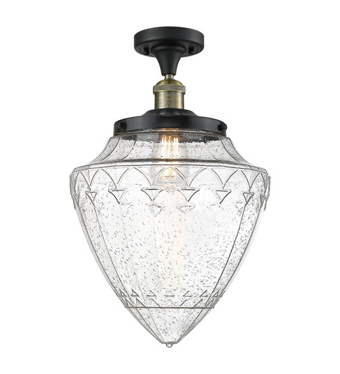 Franklin Restoration LED Semi-Flush Mount in Antique Brass (405|517-1CH-AB-G664-12-LED)