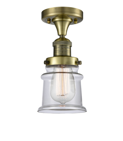 Franklin Restoration LED Semi-Flush Mount in Antique Brass (405|517-1CH-AB-G182S-LED)