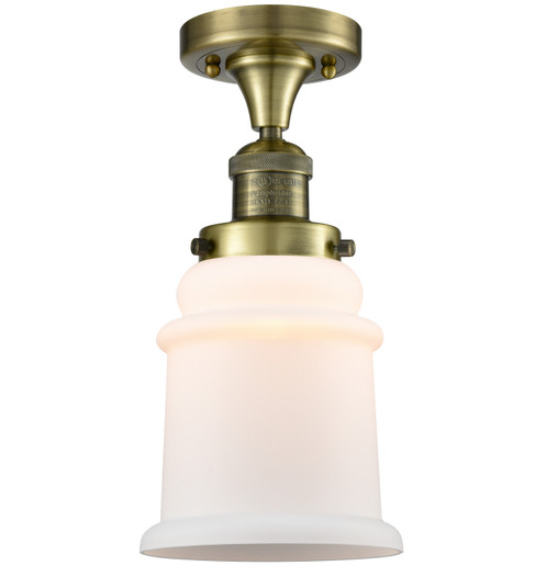 Franklin Restoration One Light Semi-Flush Mount in Antique Brass (405|517-1CH-AB-G181)