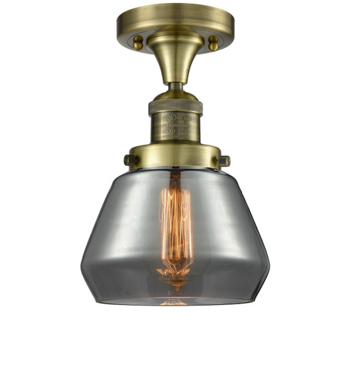 Franklin Restoration One Light Semi-Flush Mount in Antique Brass (405|517-1CH-AB-G173)