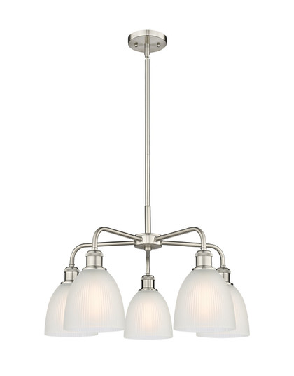 Ballston Five Light Chandelier in Satin Nickel (405|516-5CR-SN-G381)