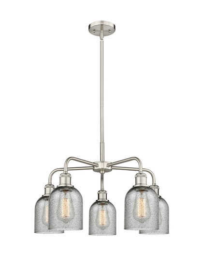 Ballston Five Light Chandelier in Satin Nickel (405|516-5CR-SN-G257)