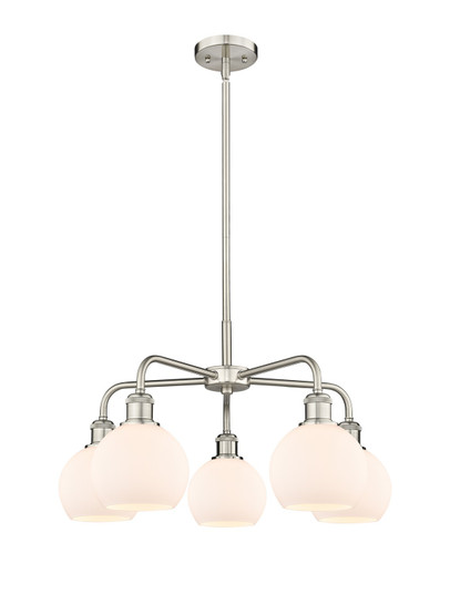 Ballston Five Light Chandelier in Satin Nickel (405|516-5CR-SN-G121-6)